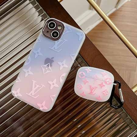 【iPhone AirPods セット】半透明 LV iphone 14携帯ケース